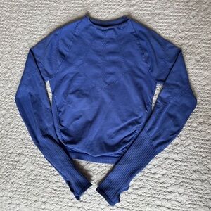 Free People Movement Long-Sleeve Periwinkle Blue Shirt